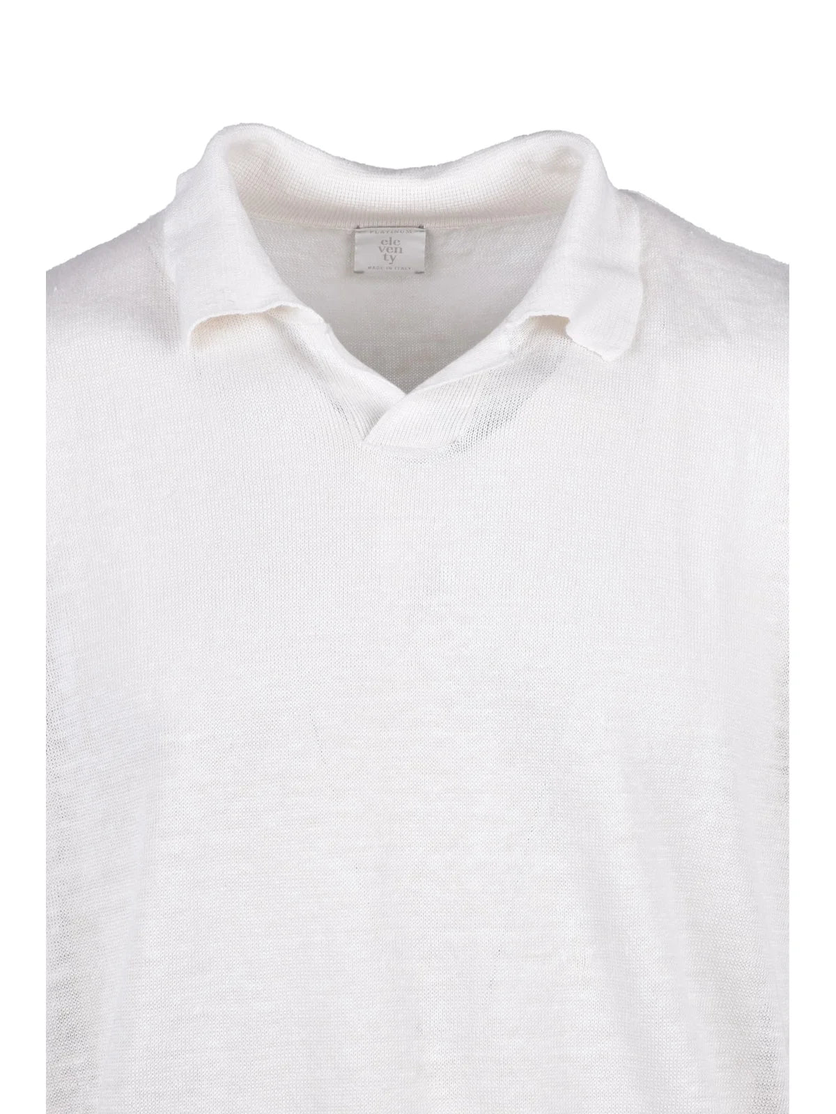 White Linen Piqué Polo