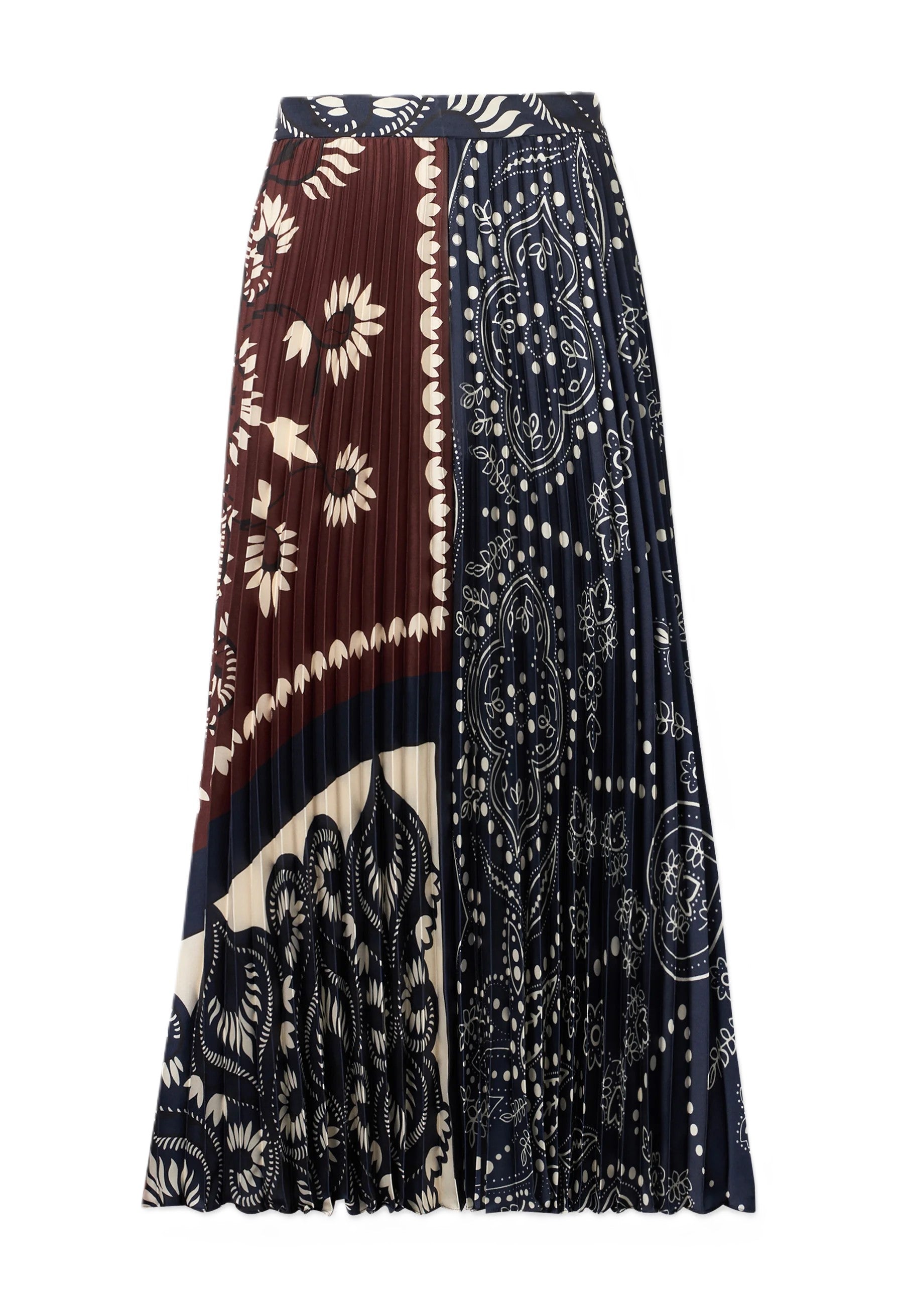 Cuoio Brown Viscose Blend Skirt