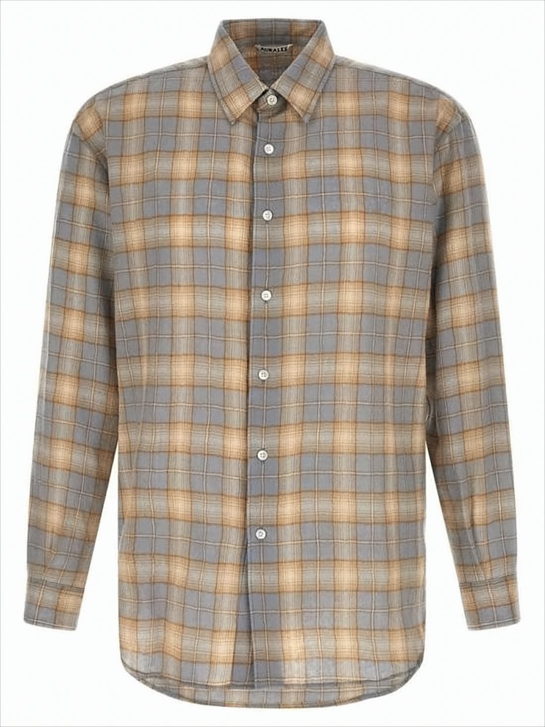 Soft Wool Long-Sleeve Plaid Shirt