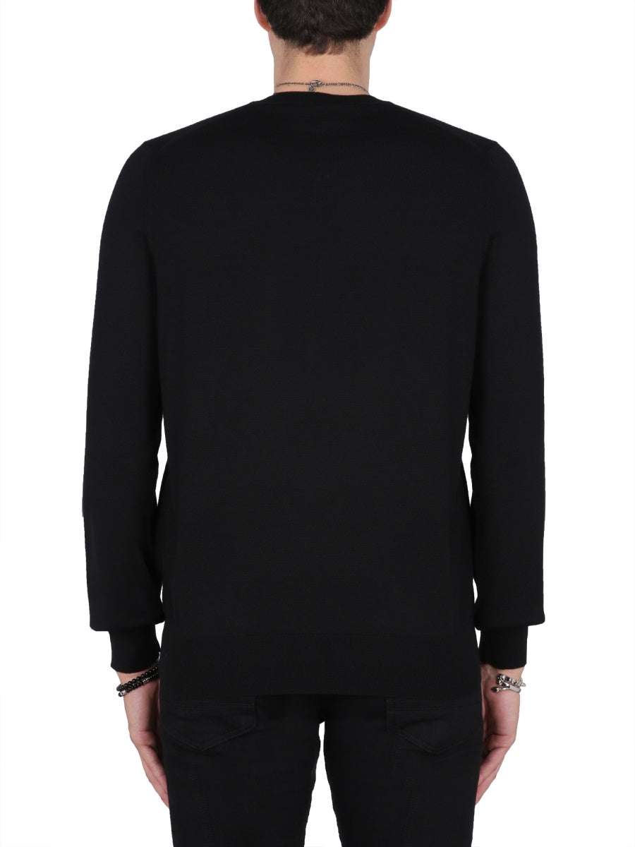 Logo Embroidered Wool Sweater
