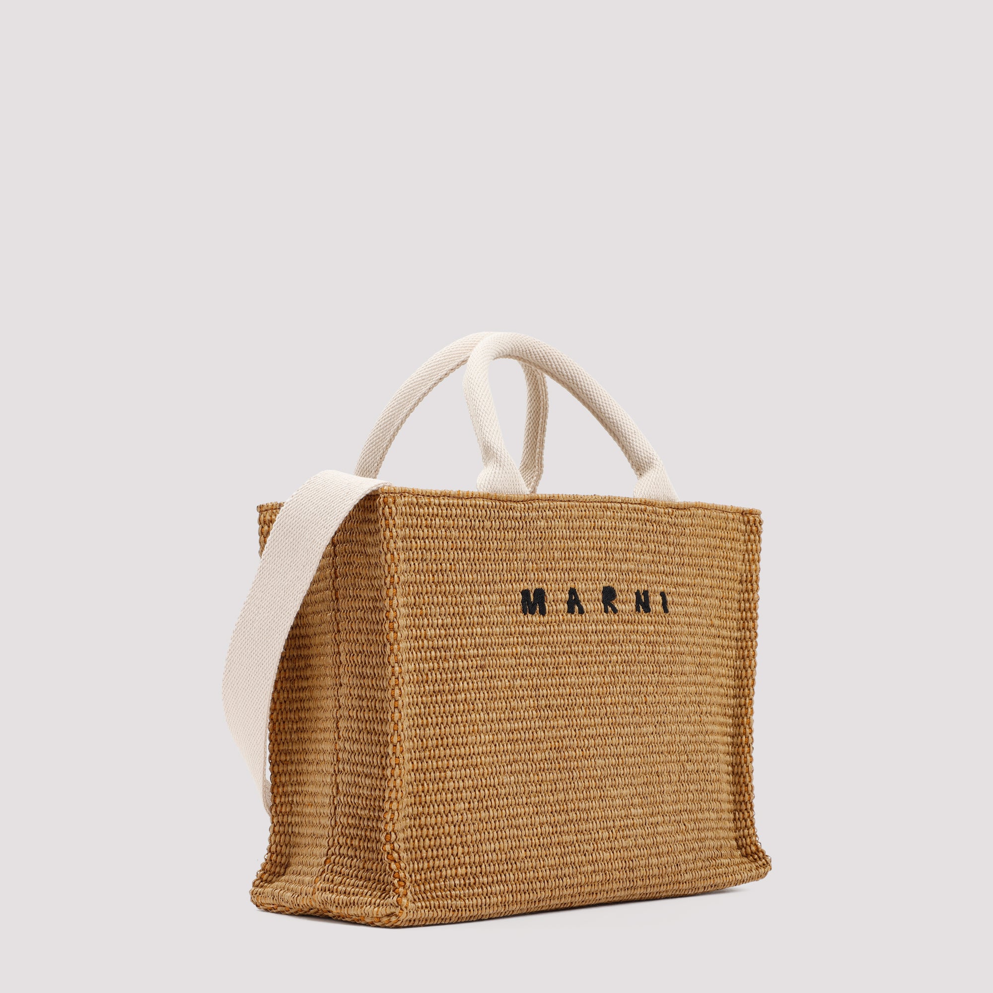 Natural Raffia East-West Tote Bag