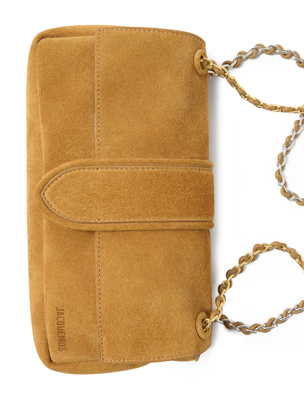 Brown Camel Suede Flap Top Bag
