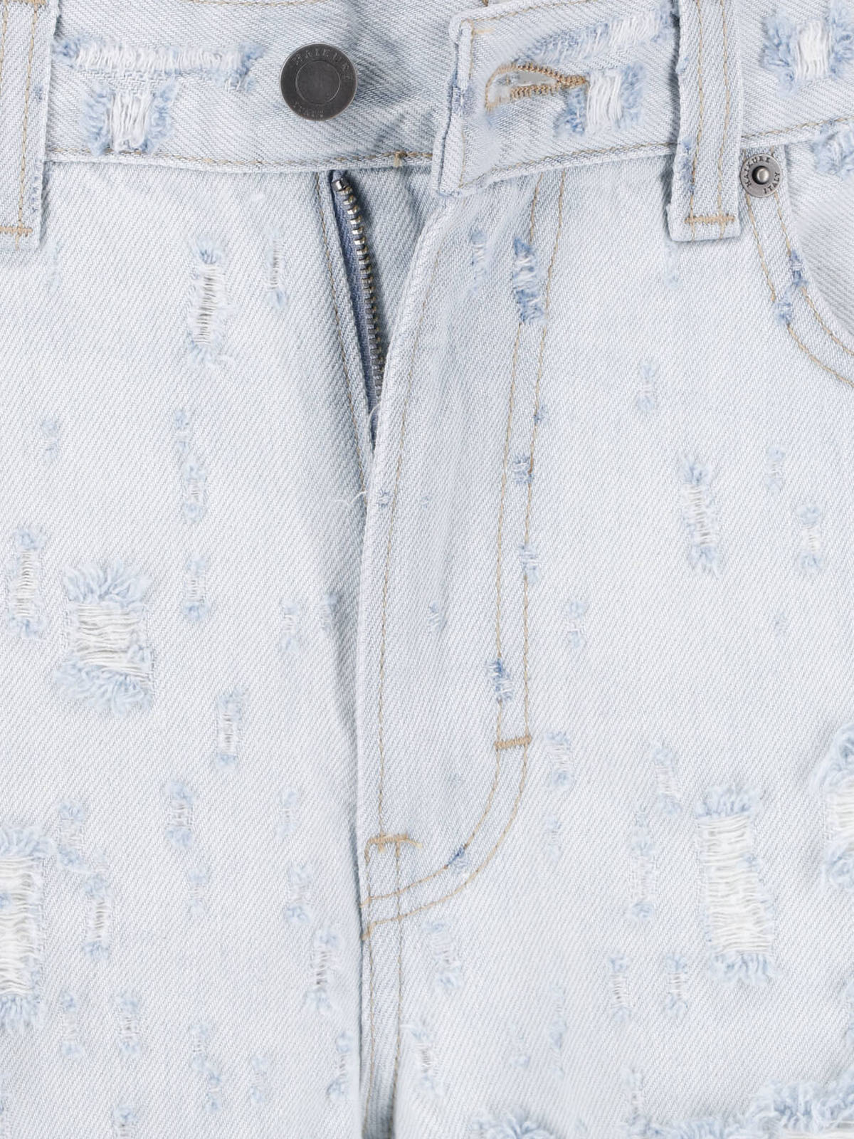 Light Blue Winny Wide-Leg Destroyed Jeans