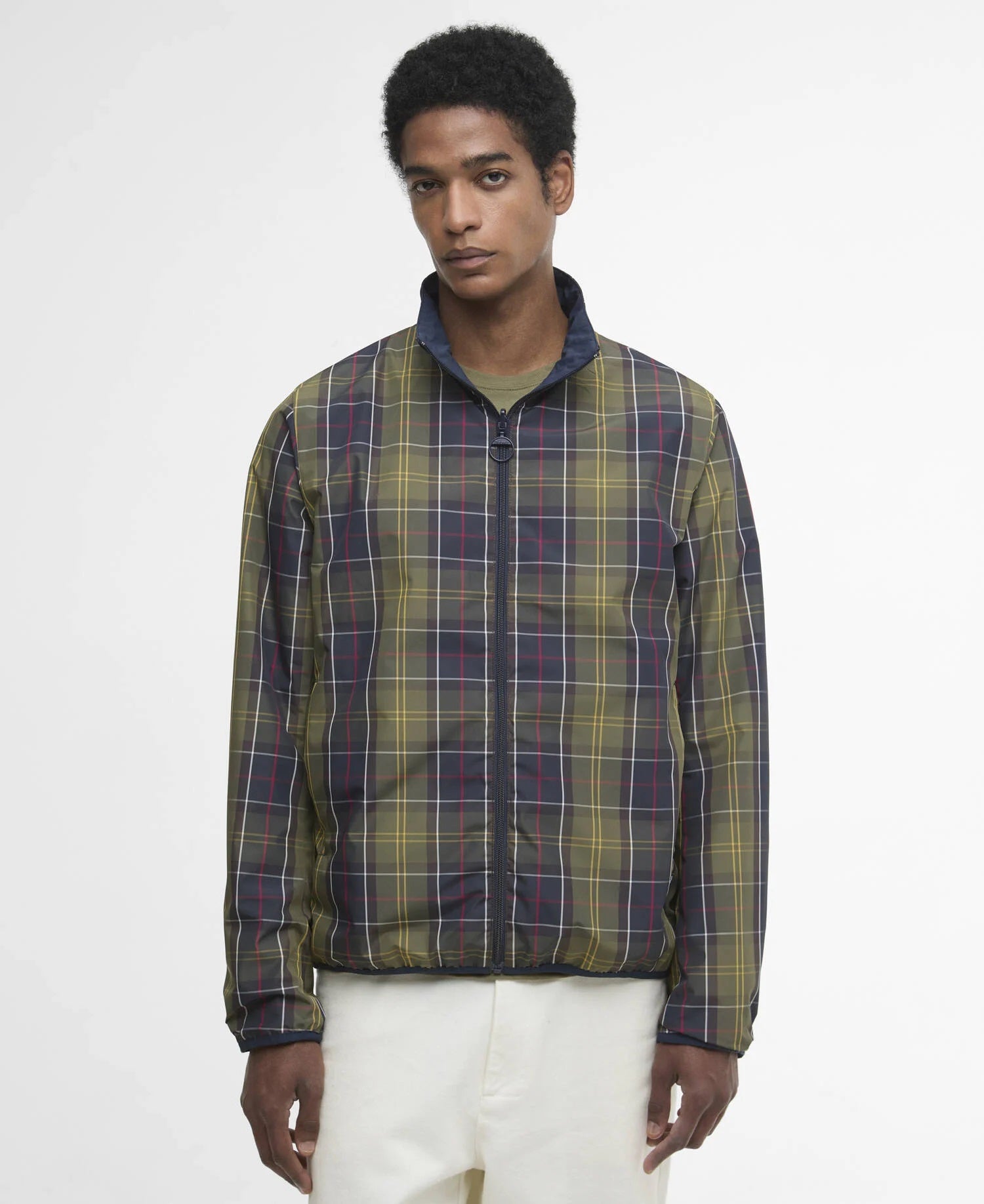 Navy Blue Reversible Polyamide Jacket