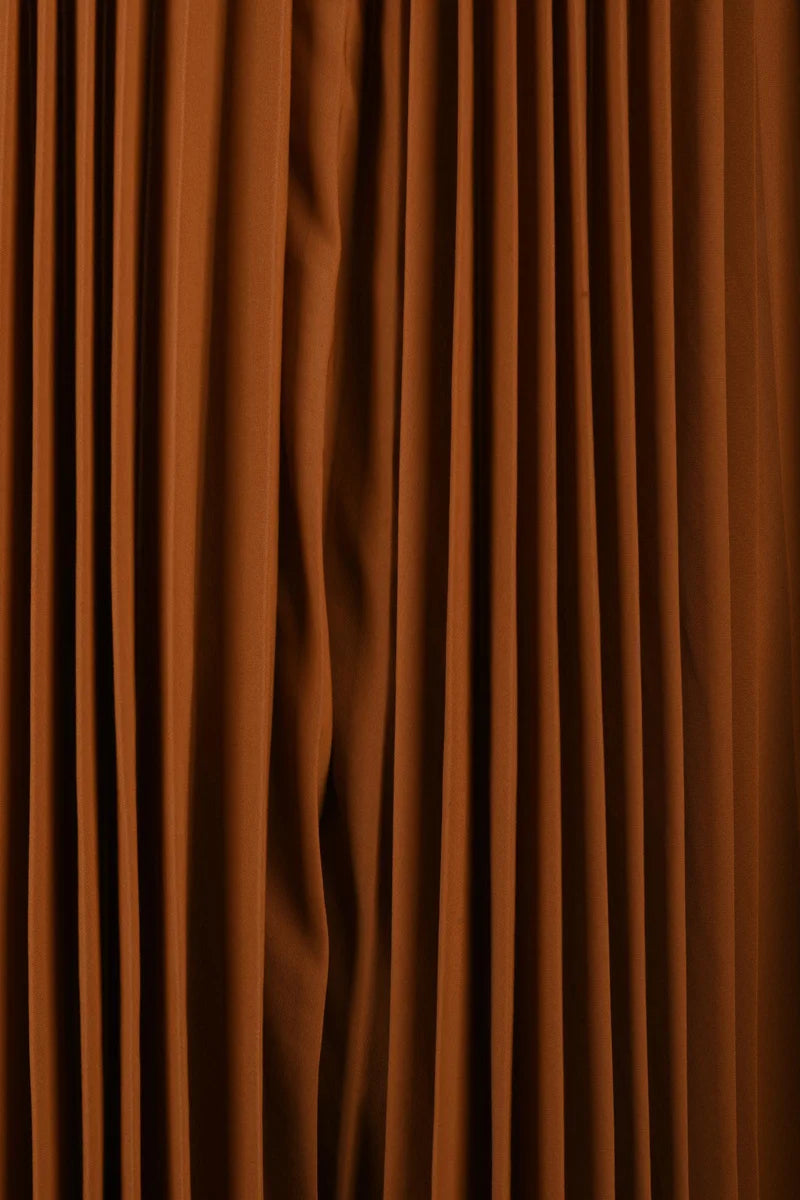 Pleated Dress - Brown