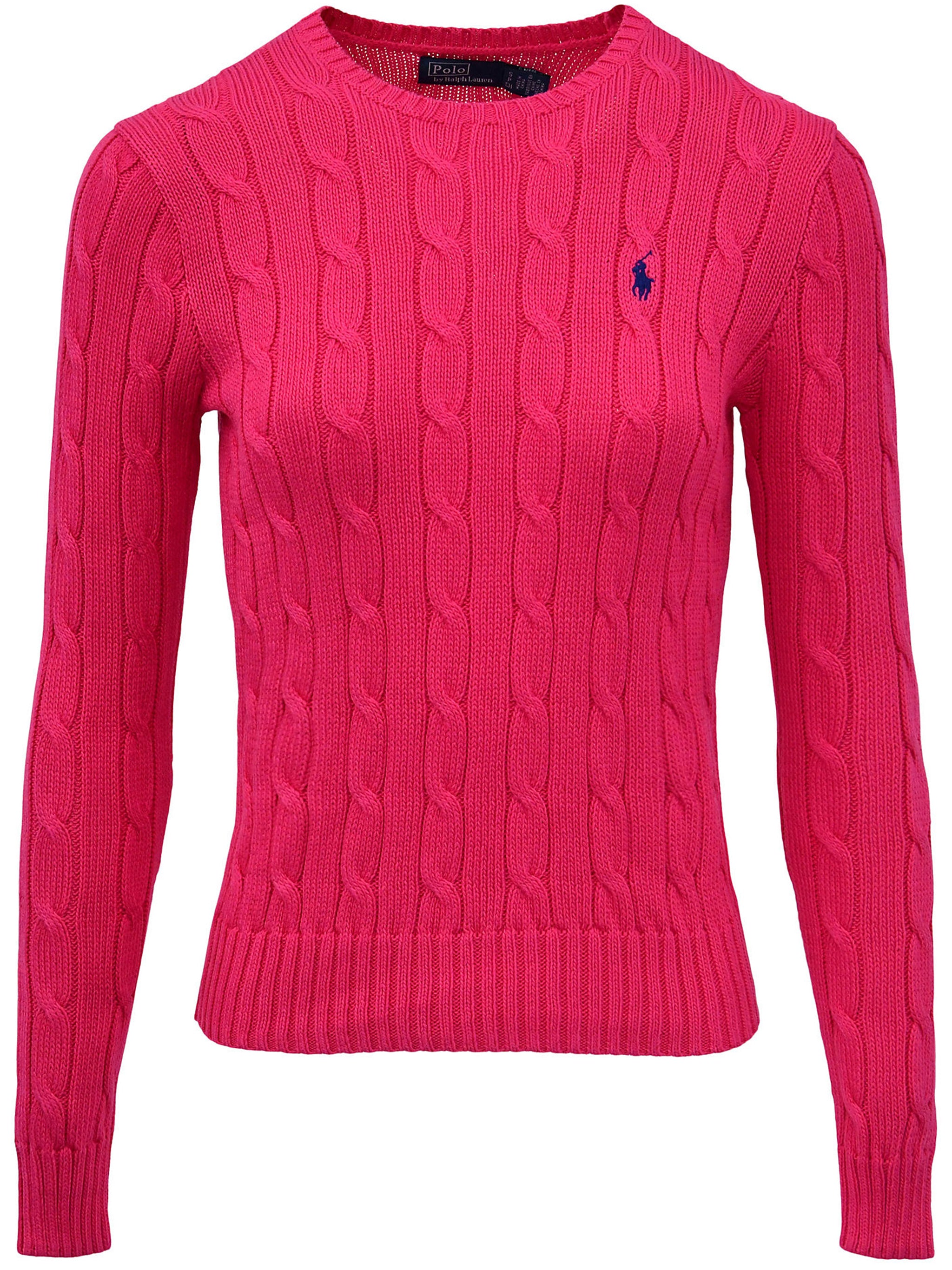 Pink Julianna Pullover Cable Knit Sweater