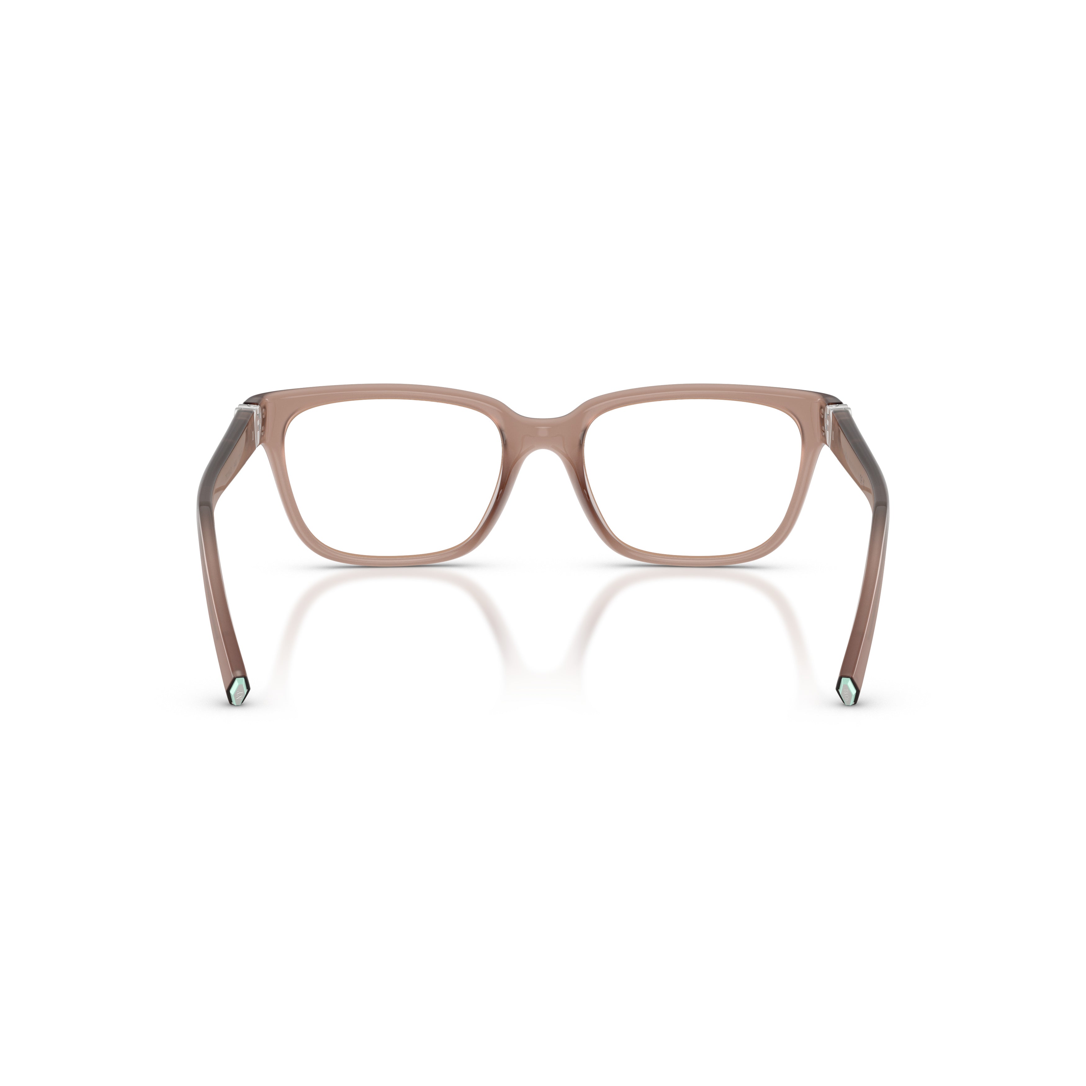 0tf2286d Translucent Brown Rectangular Eyeglasses