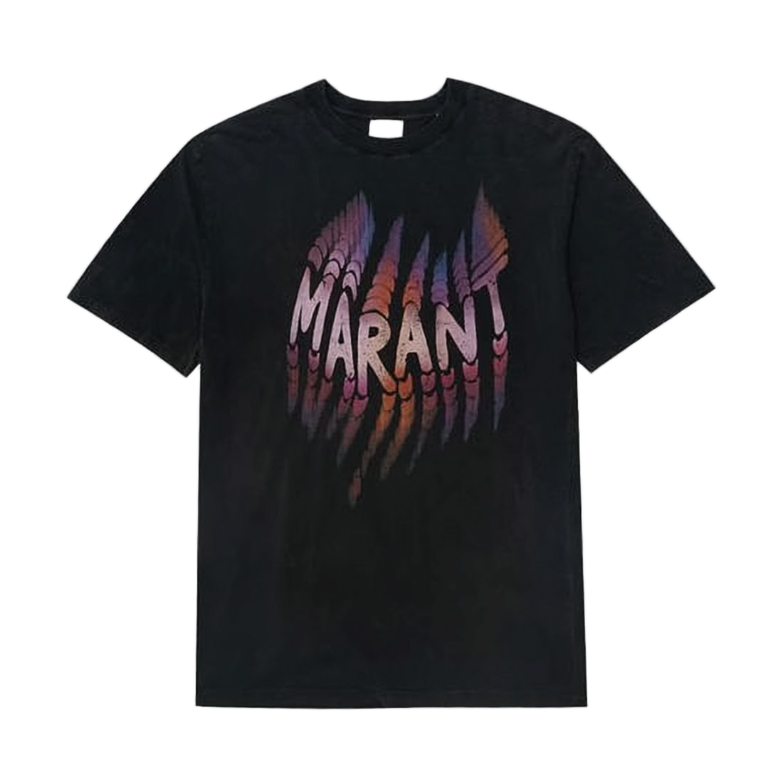 Relaxed-Fit Graphic Print T-Shirt with Ripple Effect