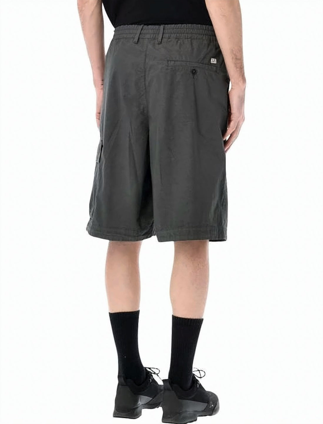 Mid-Length Grey Shorts with Functional Details