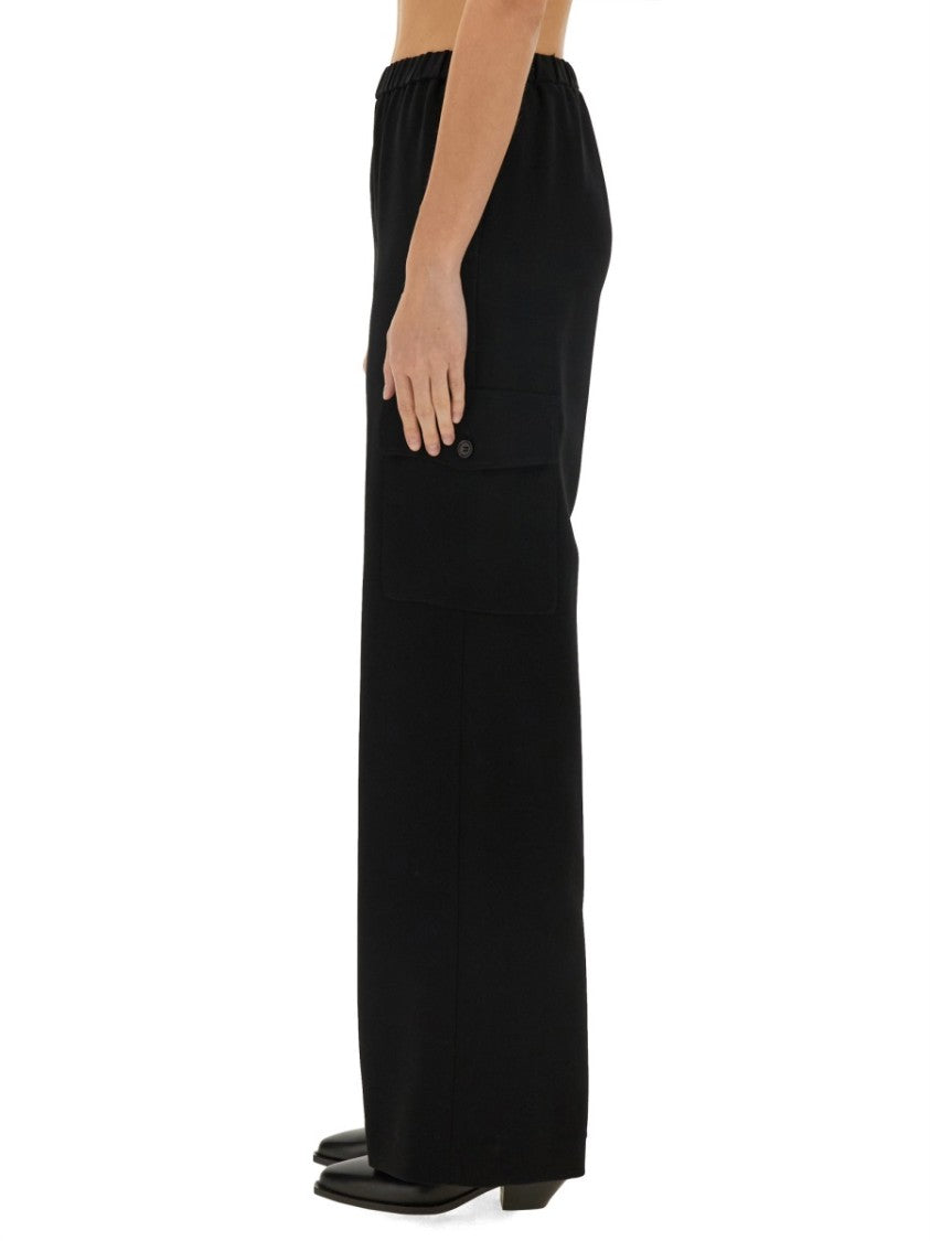 Relaxed-Fit High-Waisted Pants With Side Pockets