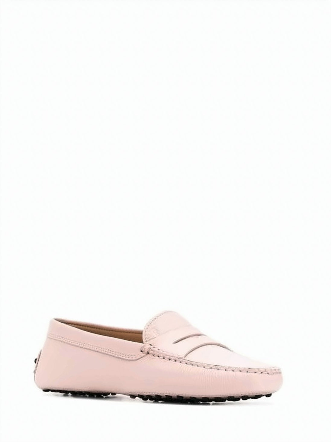 Smooth Leather Loafer with Penny Slot and Rubber Sole