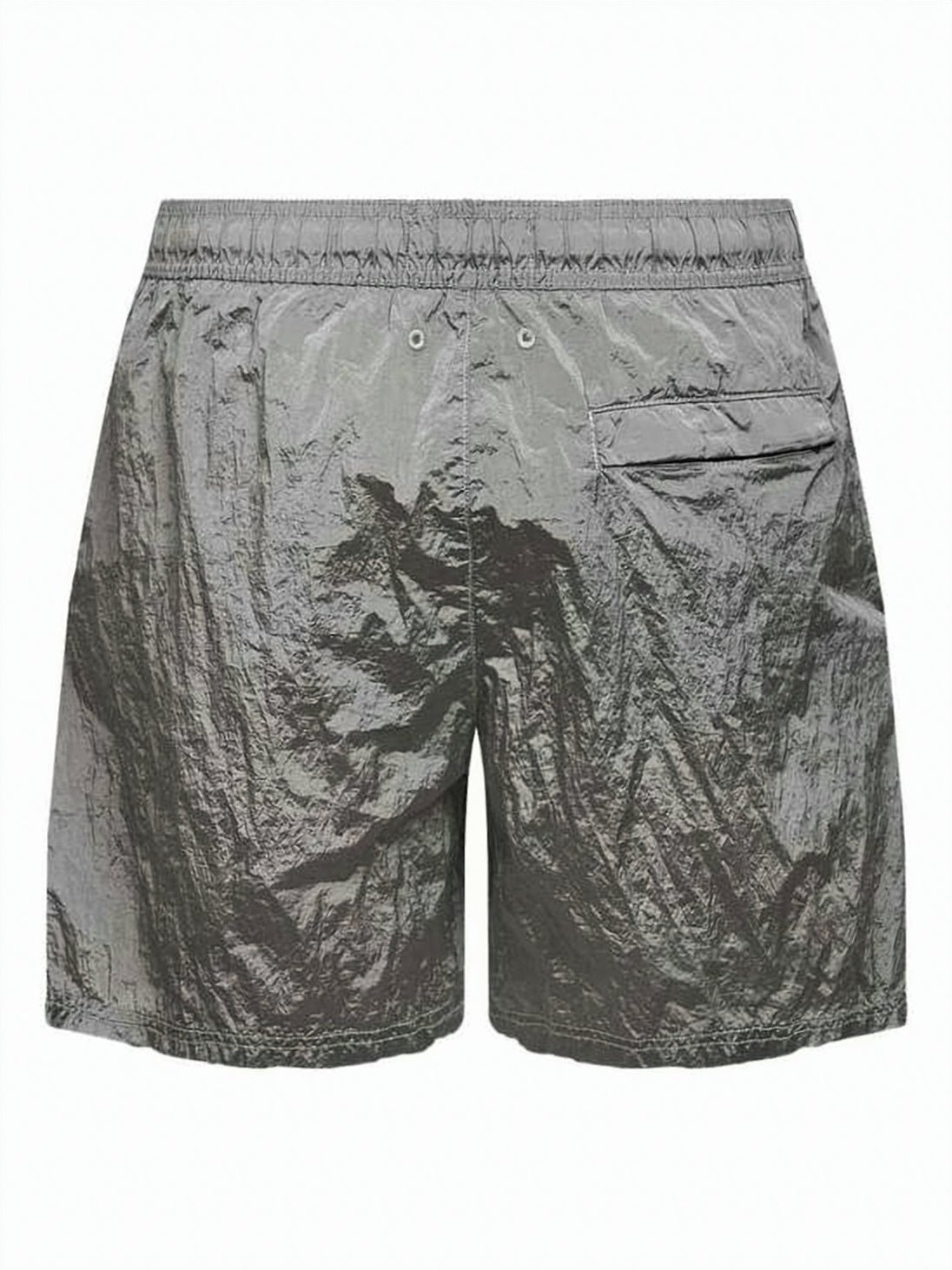 Grey Lightweight Crinkled Texture Shorts