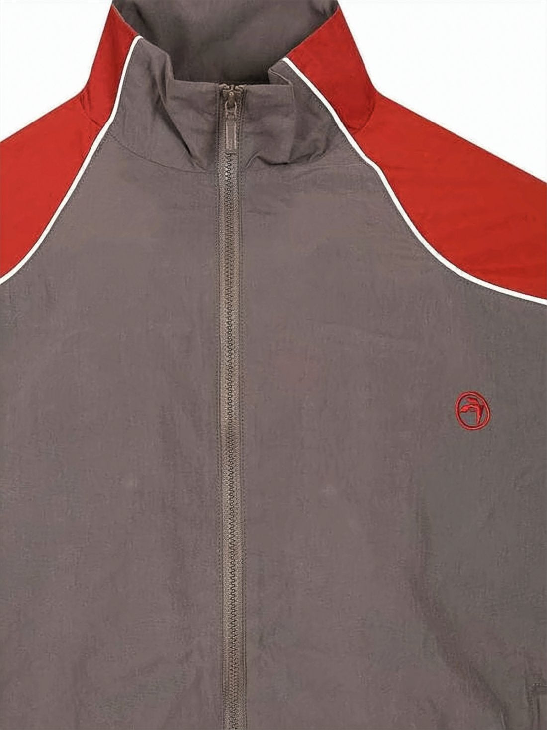 Sporty Nylon Jacket with Color-Block Design