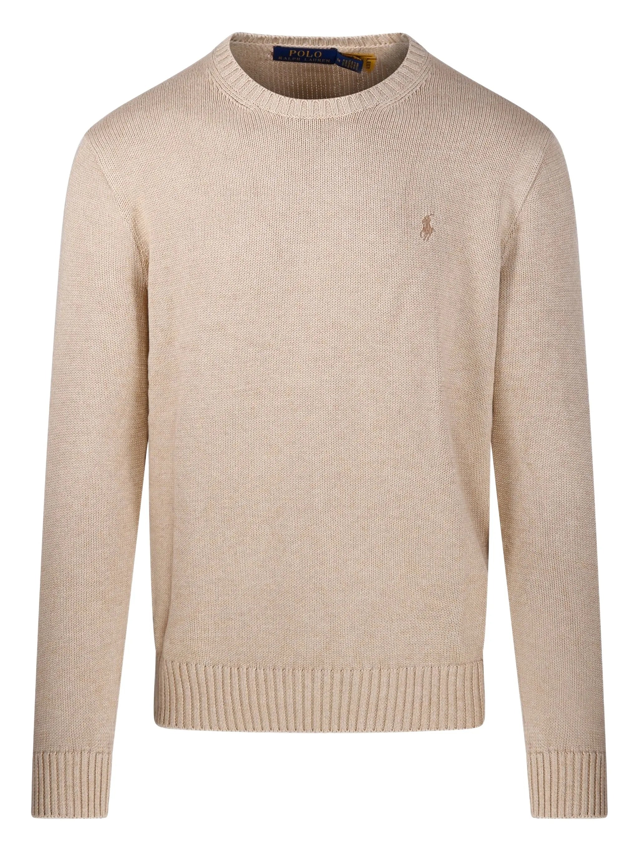 Neutral Sweater Crew Neck Cotton Sweater