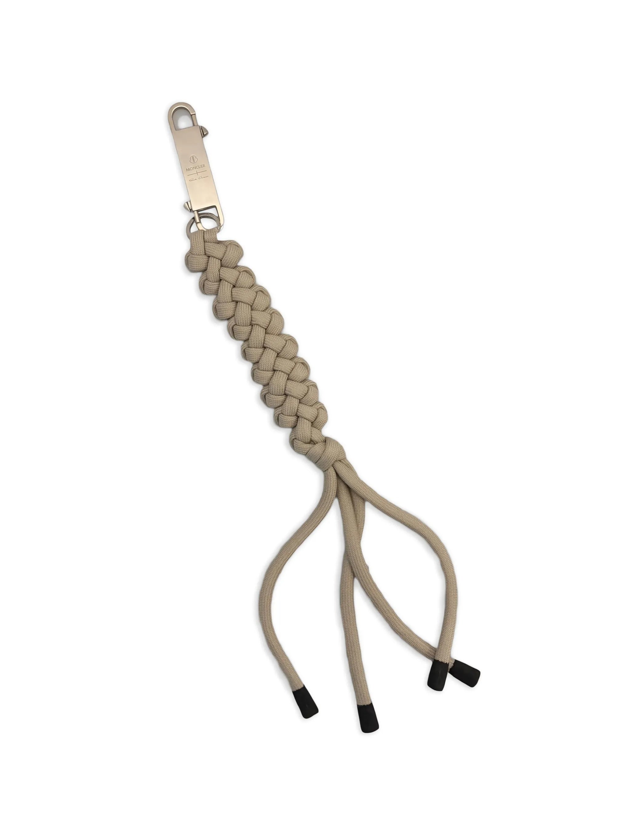 Beige Braided Rope Keyring