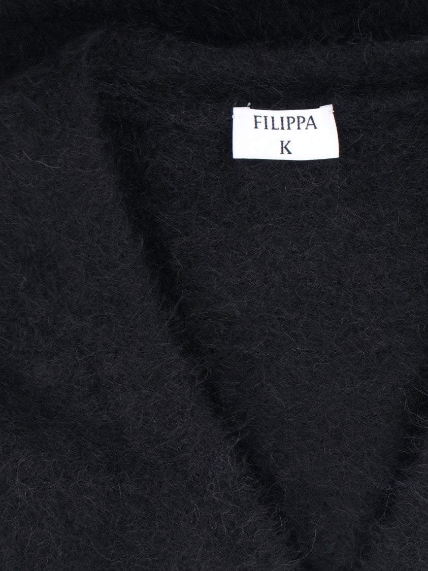 "Fluffy" Alpaca-Blend Cardigan – Black