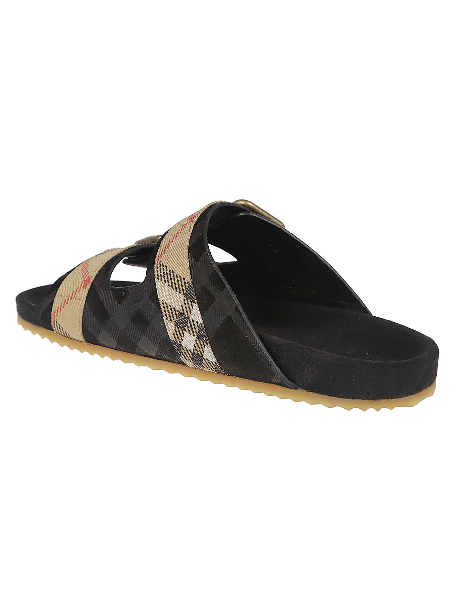 Two-Strap Black Sandals