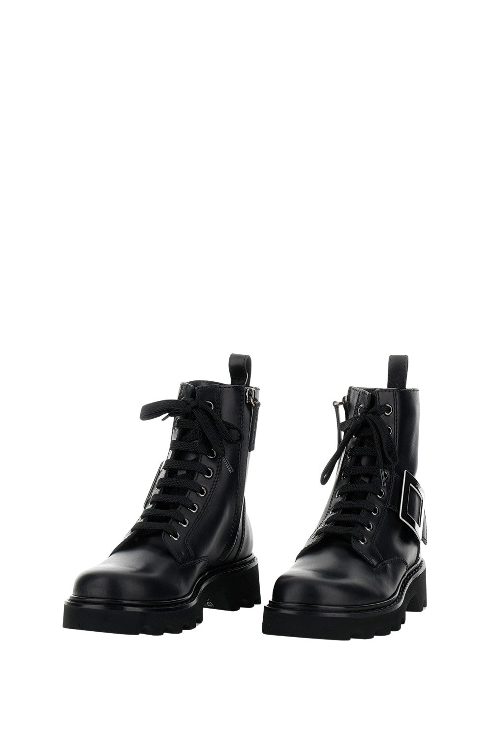 Pointed Toe Black Boots With Sturdy Heel