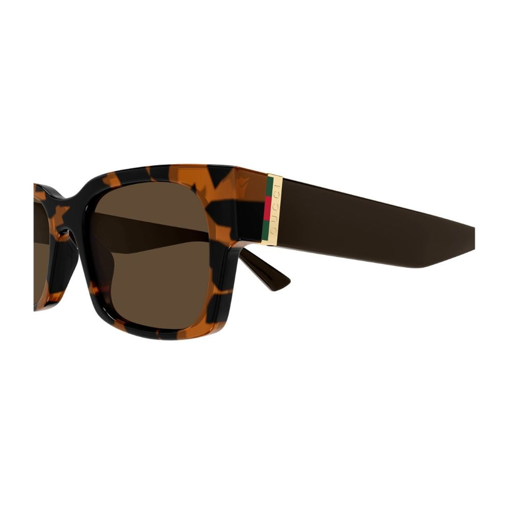 Bold Havana Rectangular Sunglasses with Gold Accents GG2084S Linea Sigh