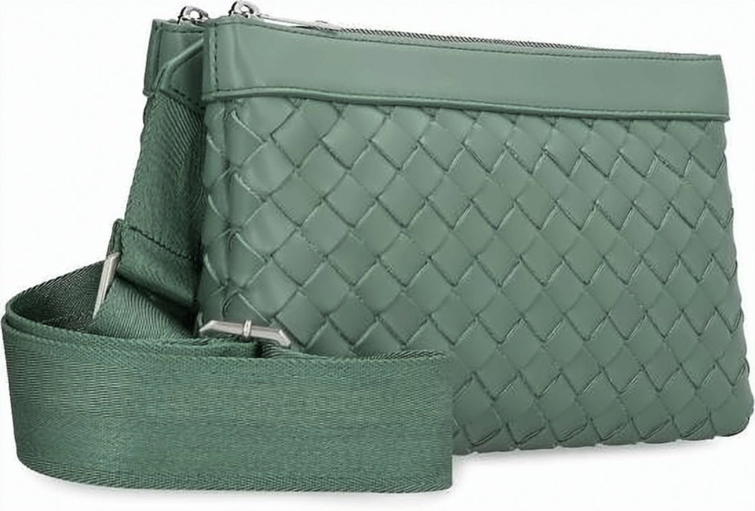 Woven Leather Crossbody Bag