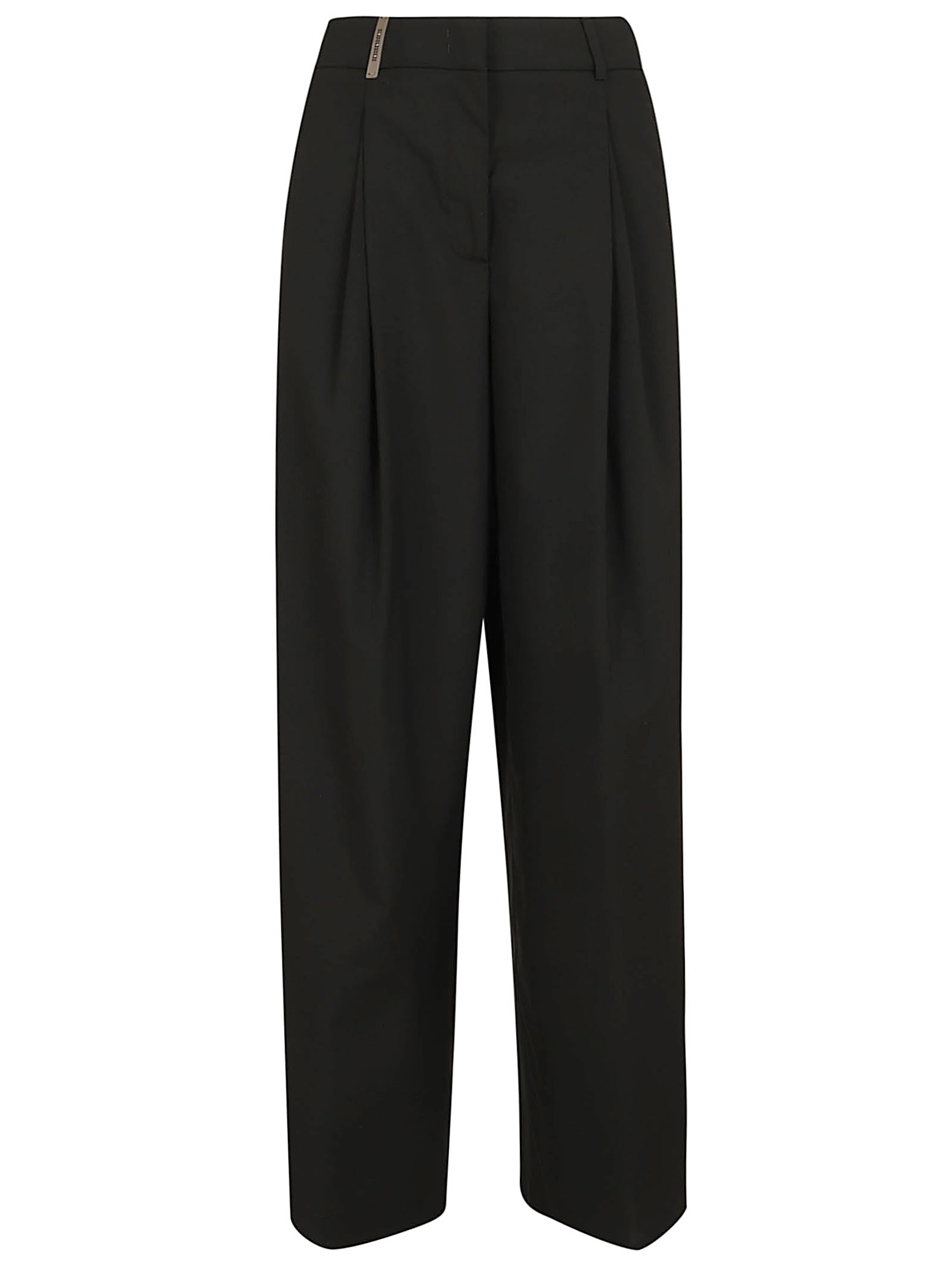 Cropped Black Trousers with Tailored Fit