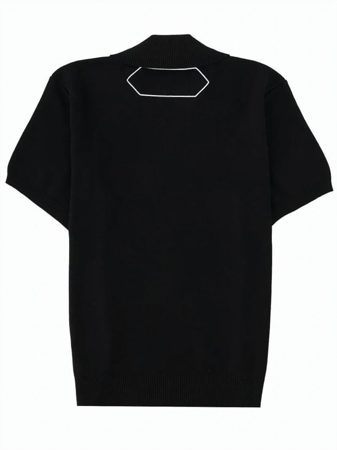 Short-Sleeved Knit Top with Classic Collar