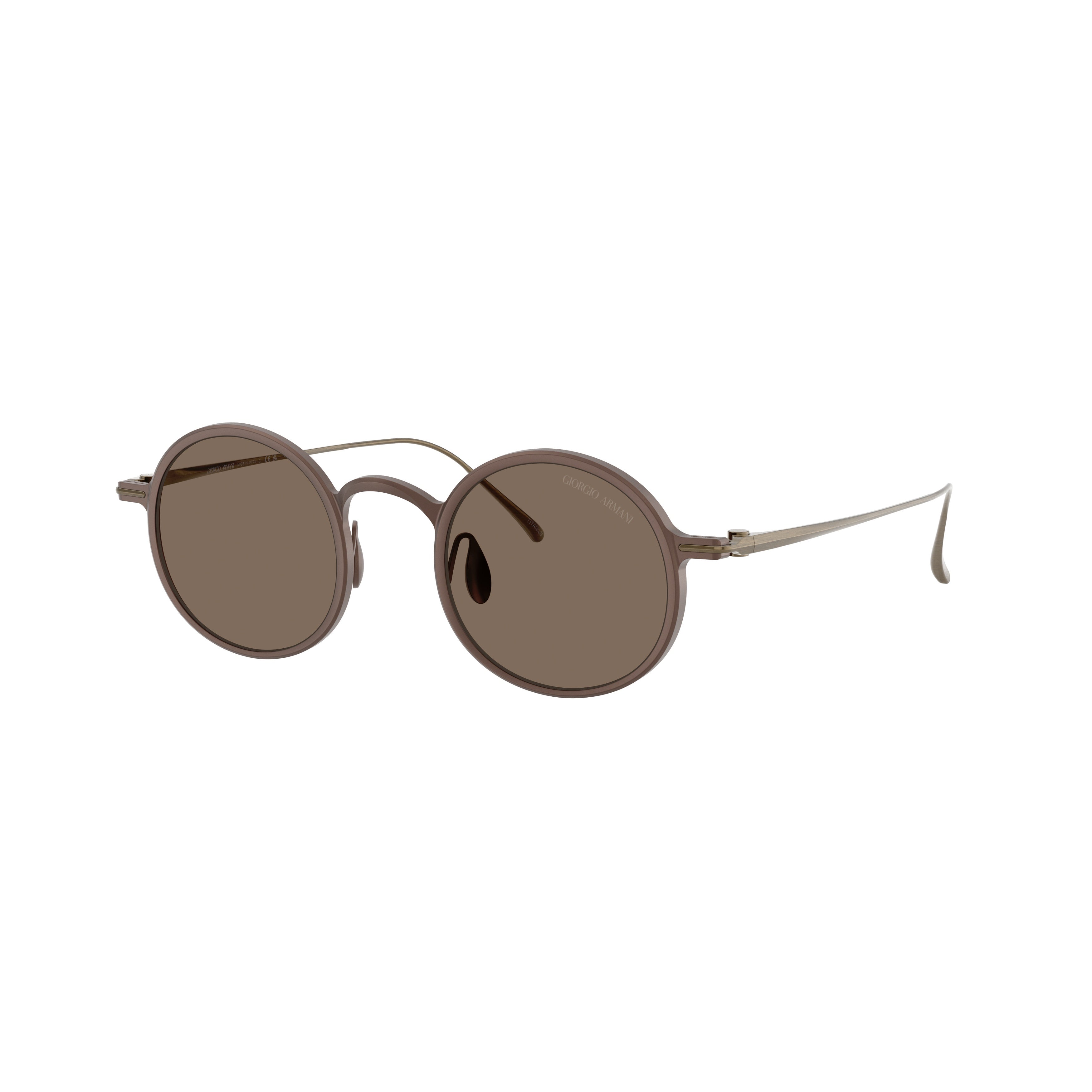 0ar6173t Round Titanium Sunglasses with Tinted Lenses