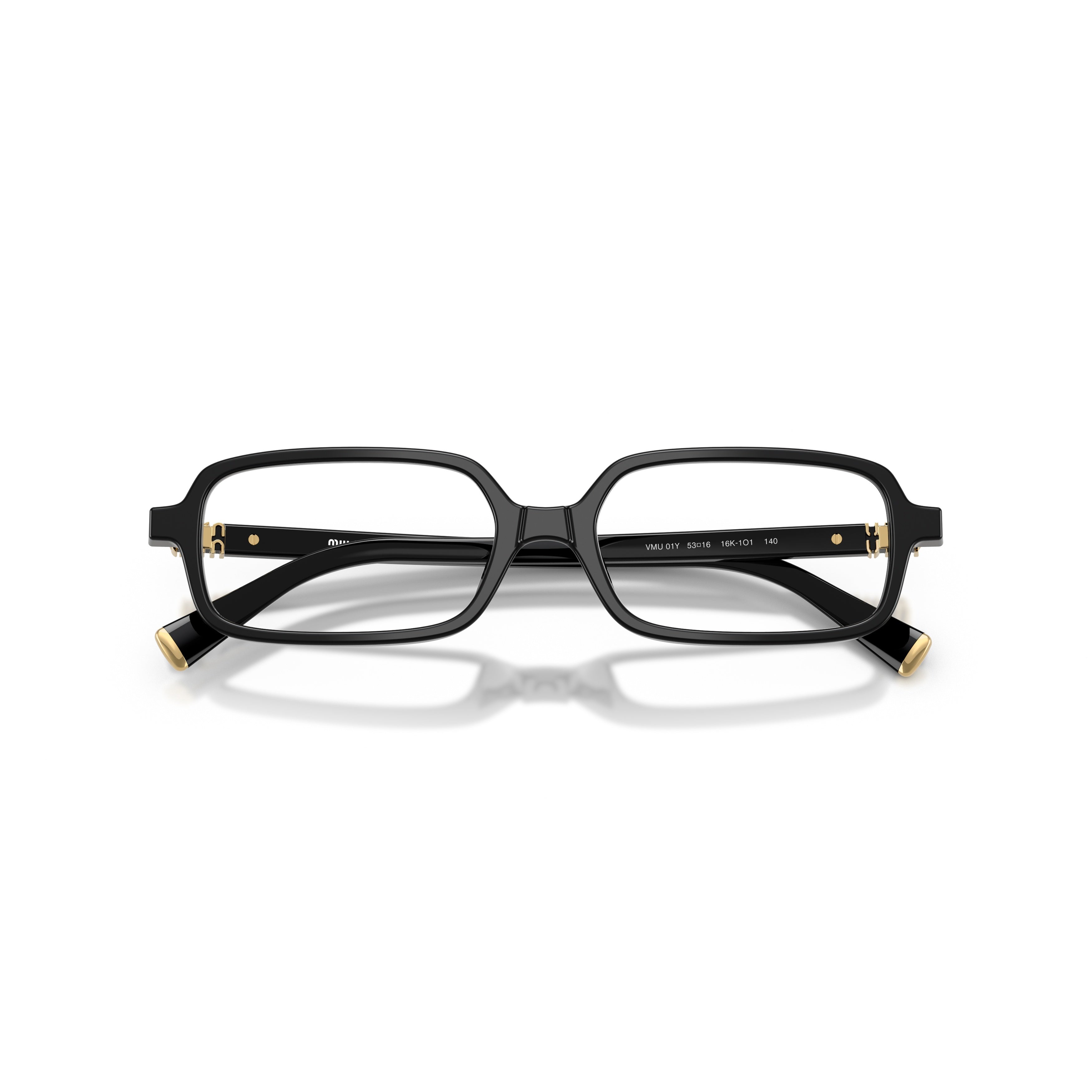 0mu 01yv Rectangular Black Acetate Eyeglasses