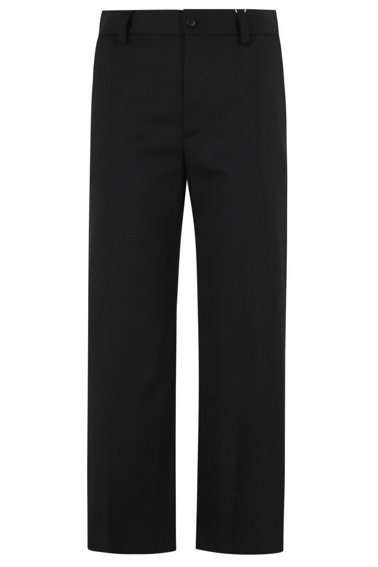 Straight-Leg Pants With Button