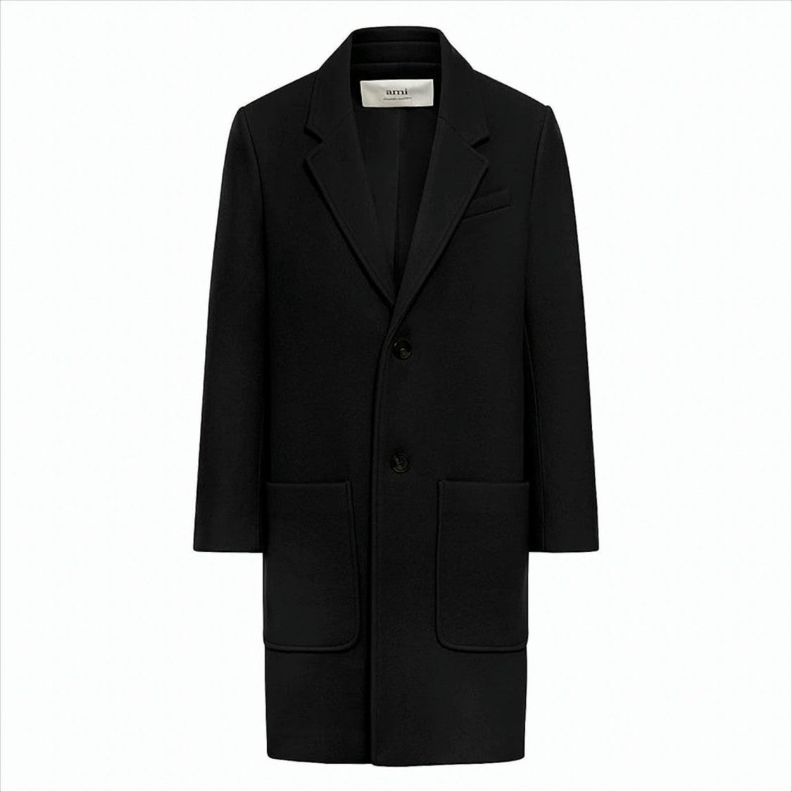 Tailored Two-Button Wool Coat With Notched Lapel