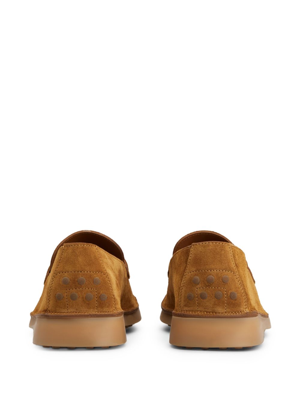 Slip-On Loafers with Gommino Sole in Caramel Brown Suede