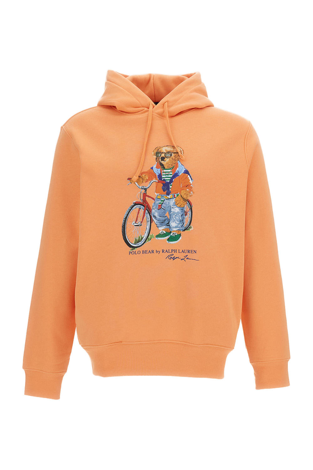 Orange Printed Hoodie