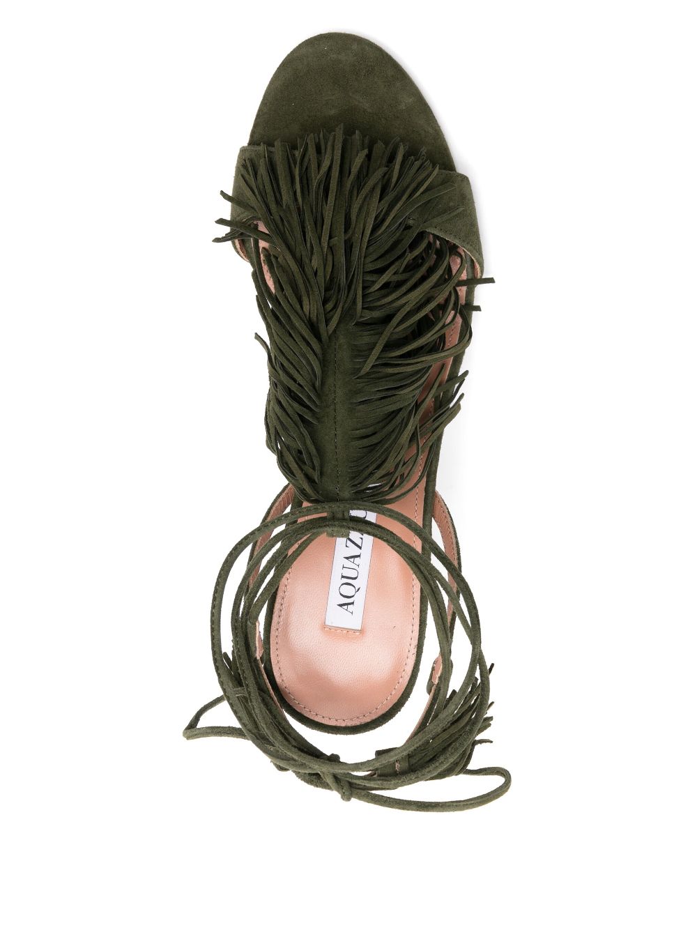 Fern Green Tie-Fastening Stiletto Sandals
