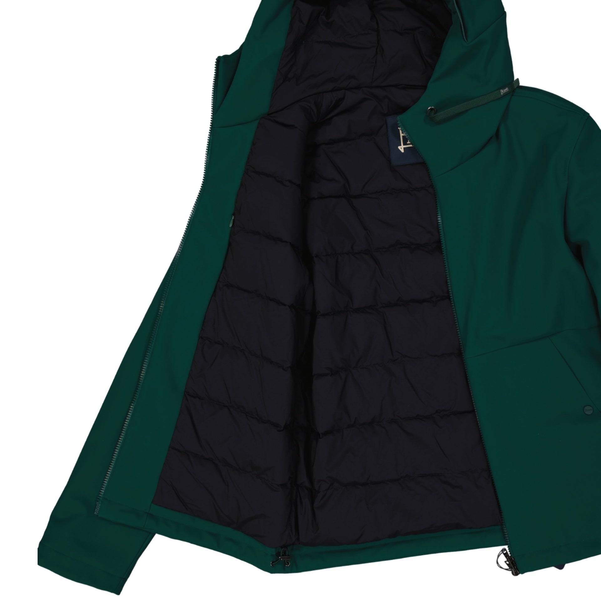 Down Hooded Jacket With Drawstring Hood