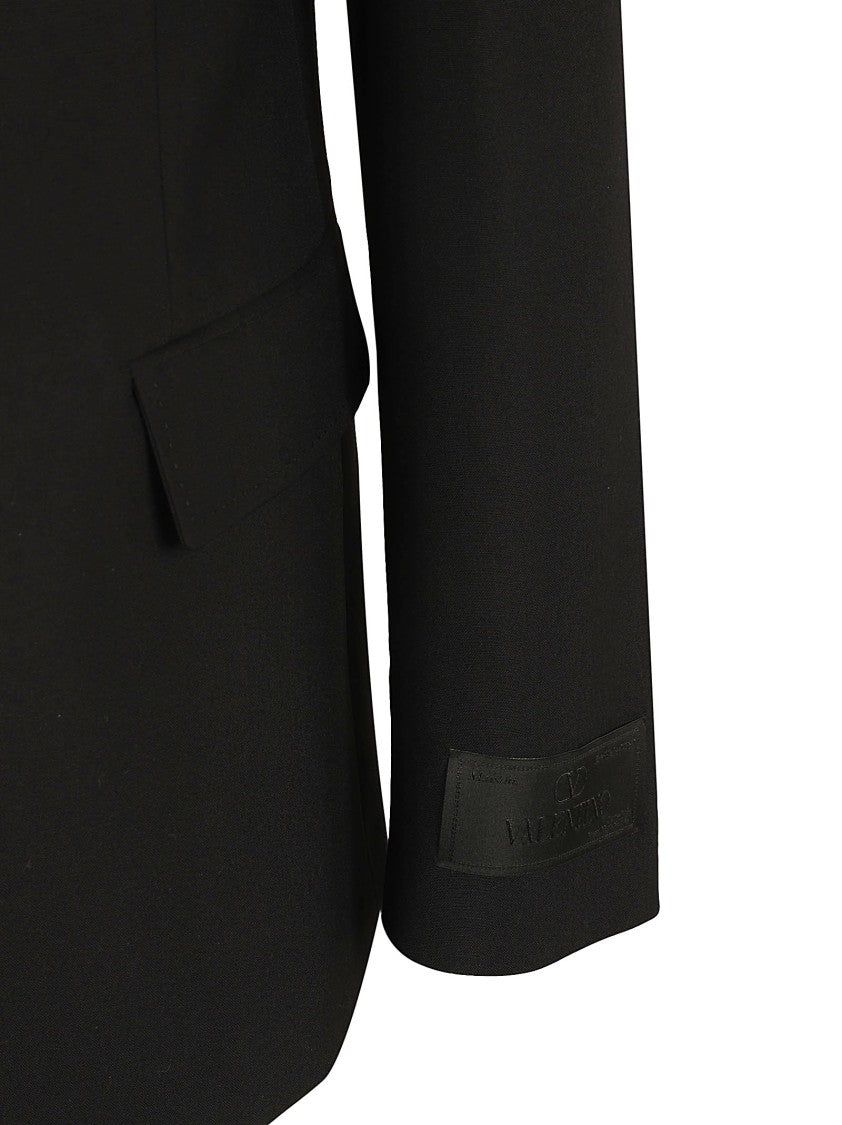 Tailored Black Wool Jacket With Notched Lapels
