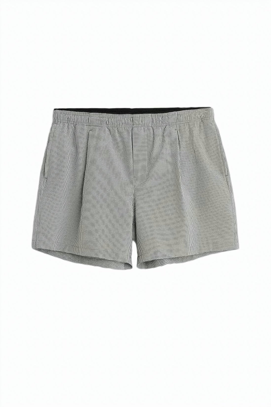 Relaxed Fit Shorts With Vertical Pinstripe Design