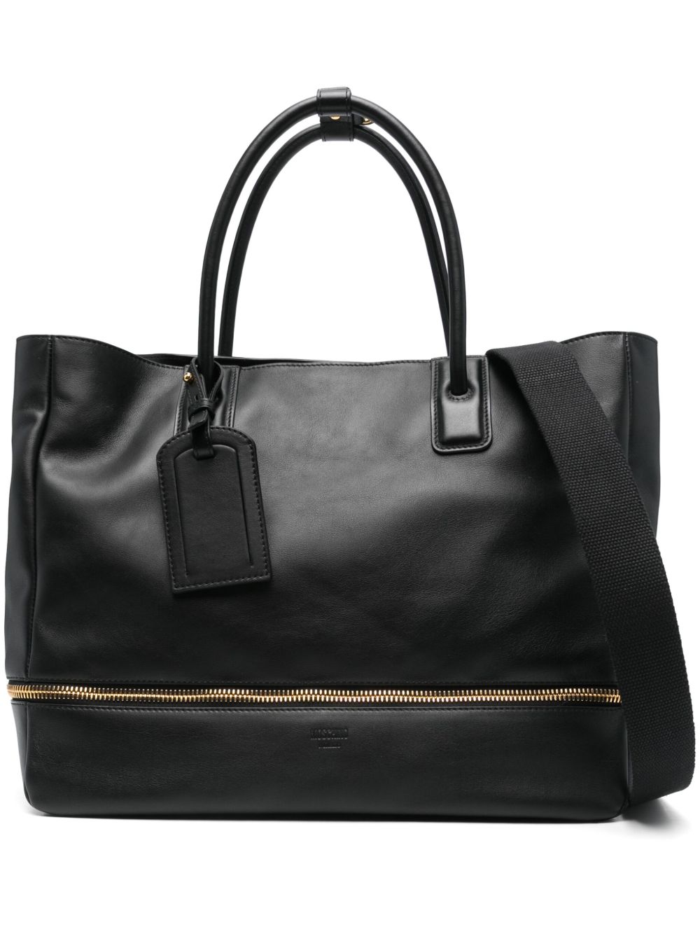 Black Bag with Gold Zipper Detail