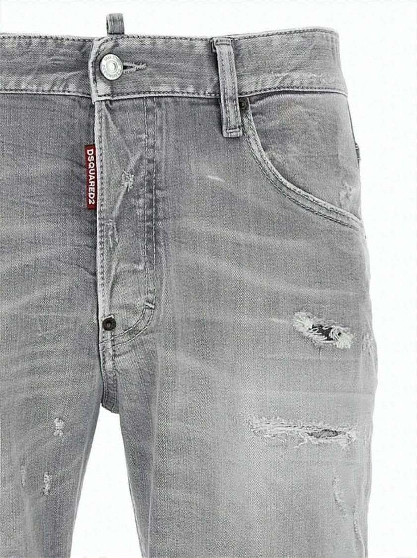 Slim Fit Distressed Denim Pants