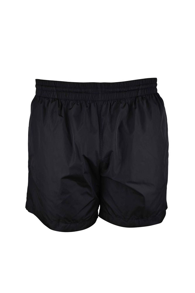 Black Swim Shorts With Iconic Logo Print