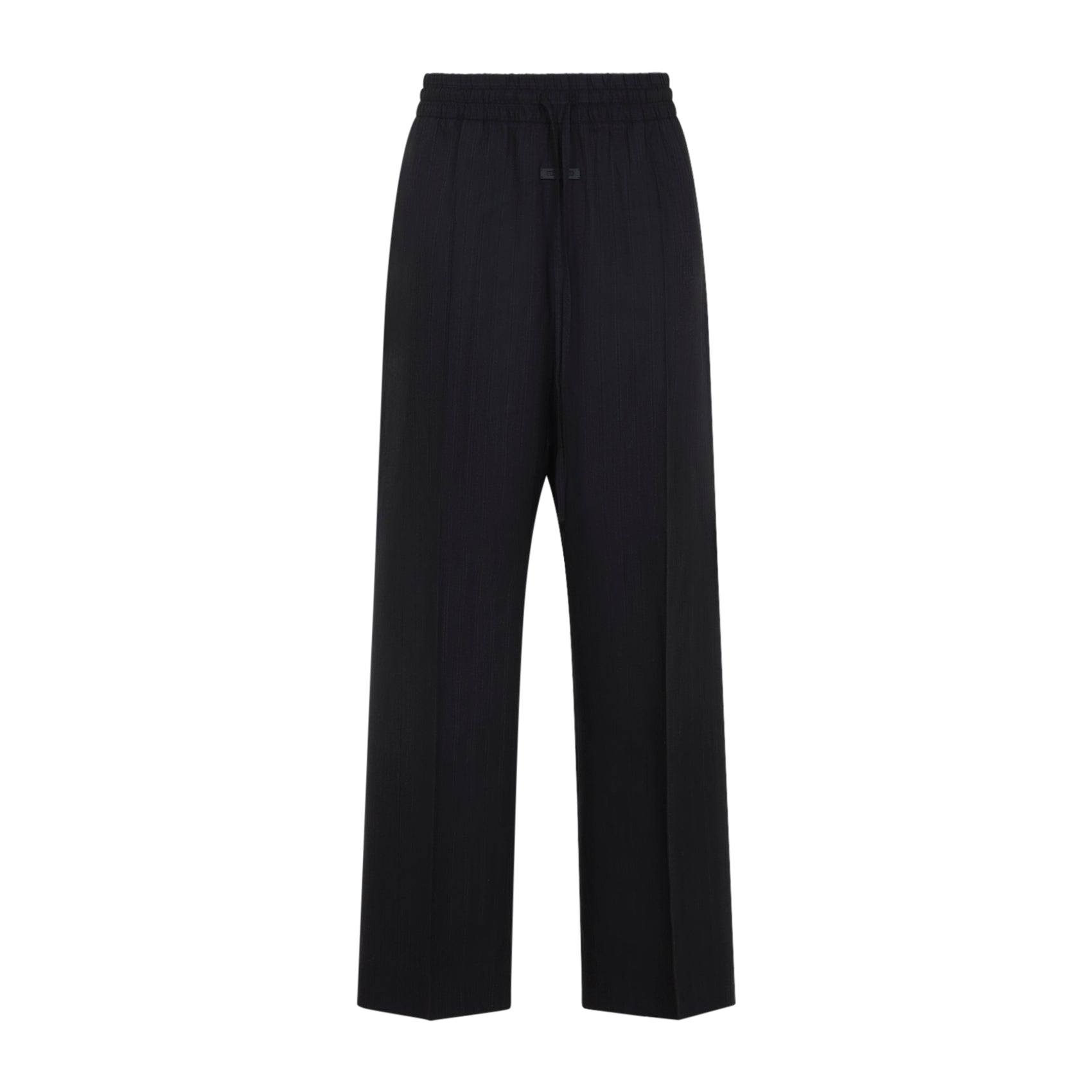 Tailored Black Trousers in Virgin Wool