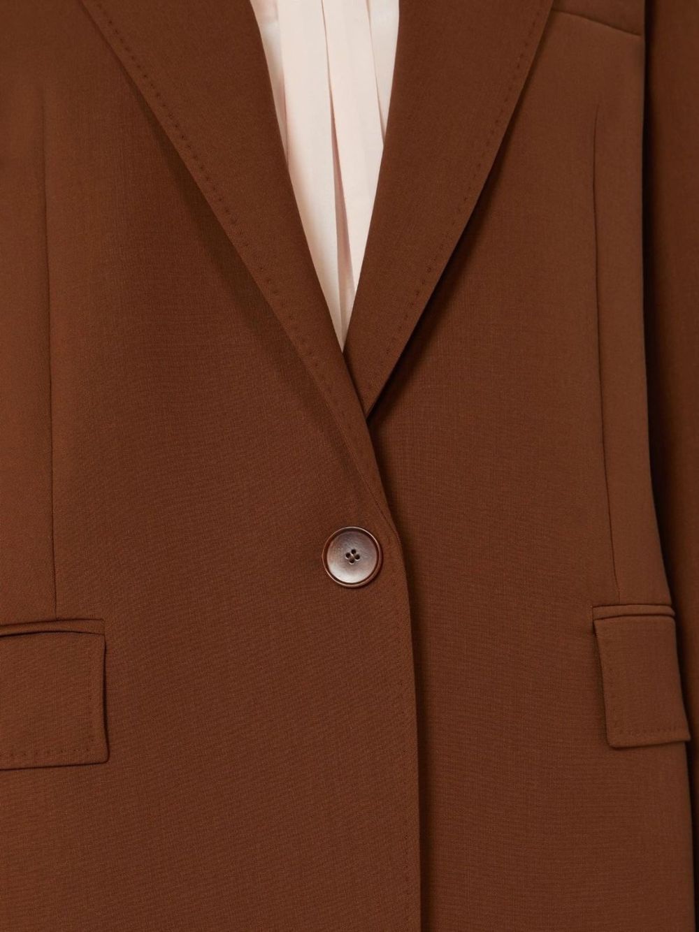 Chocolate Virgin Wool Tailored Jacket