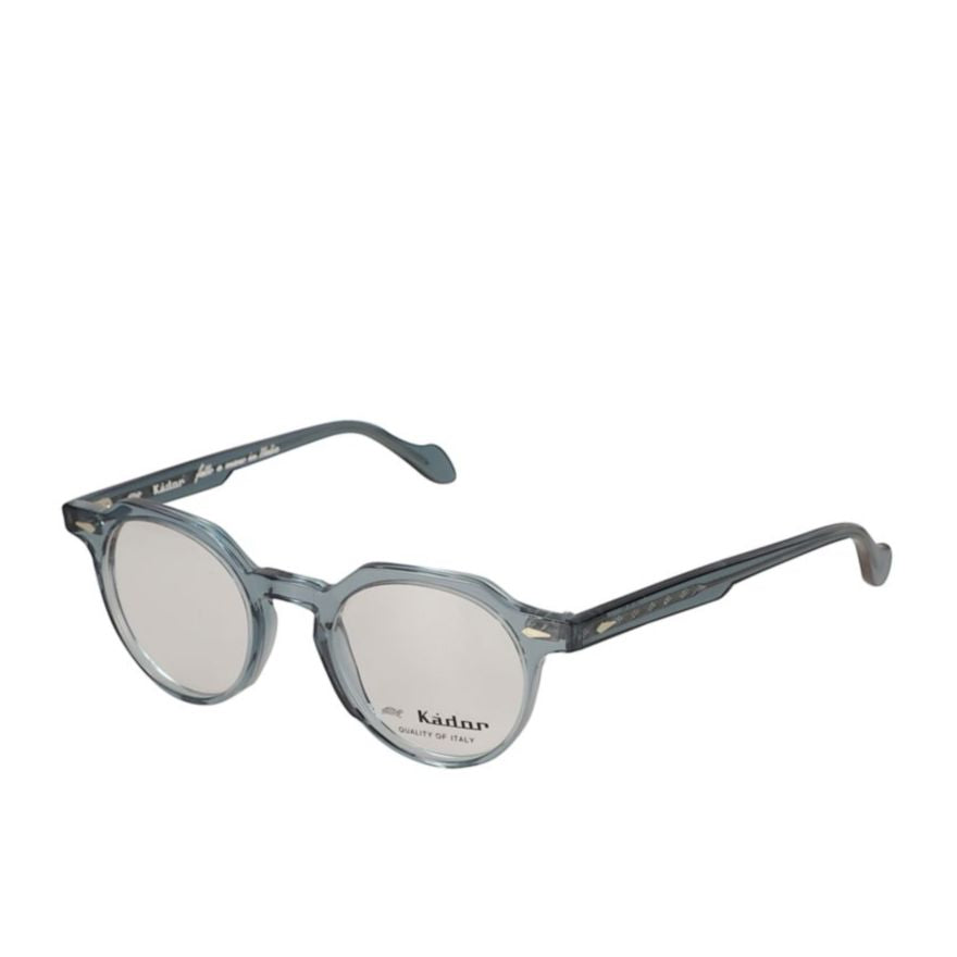 Amadeus Translucent Grey Eyeglasses with Rounded Lenses