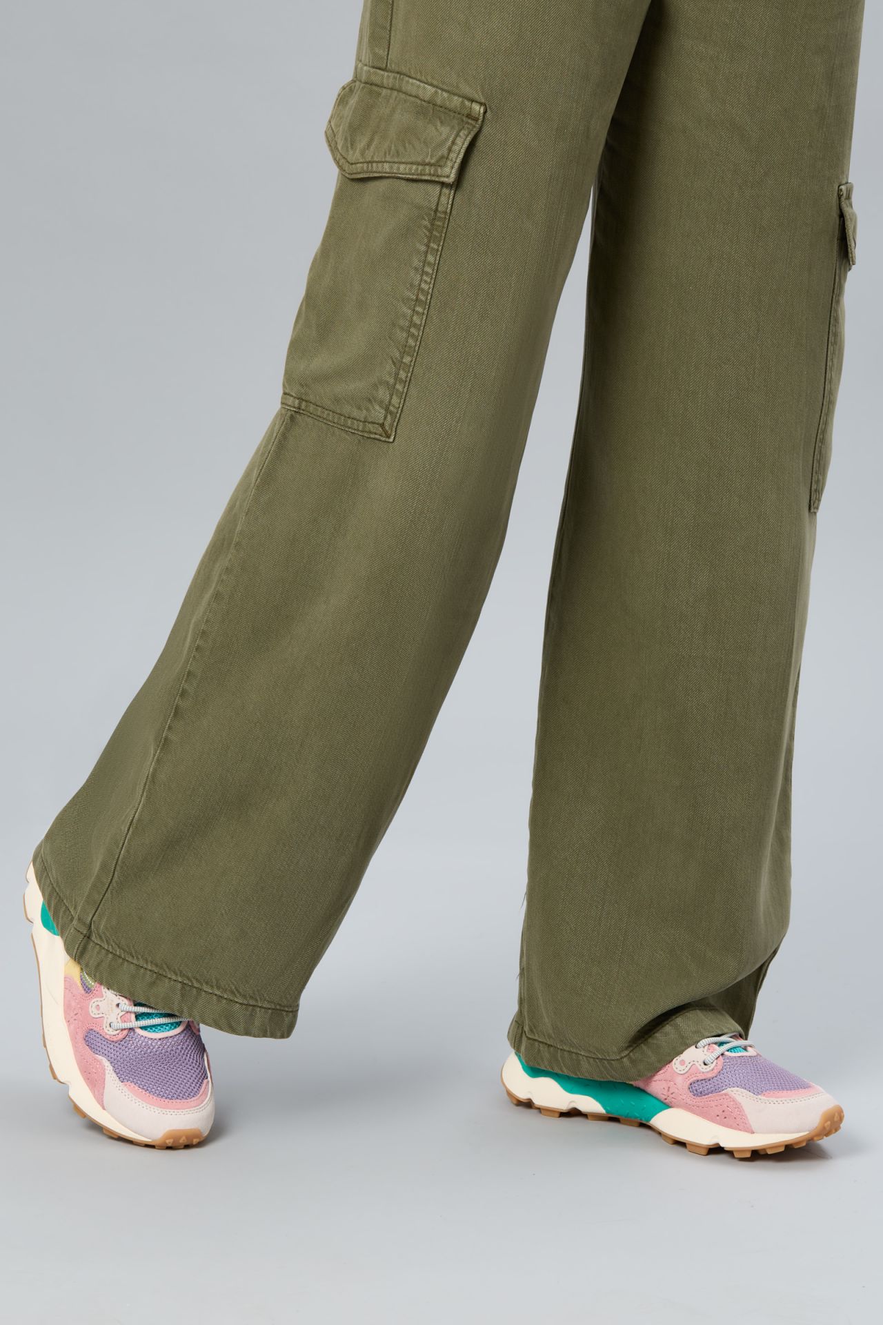 Multi-layered Sneakers with Pastel Hues and Chunky Soles