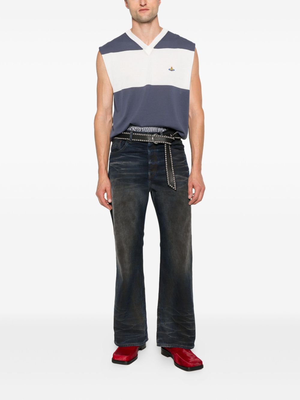 Sleeveless V-Neck Knit Top