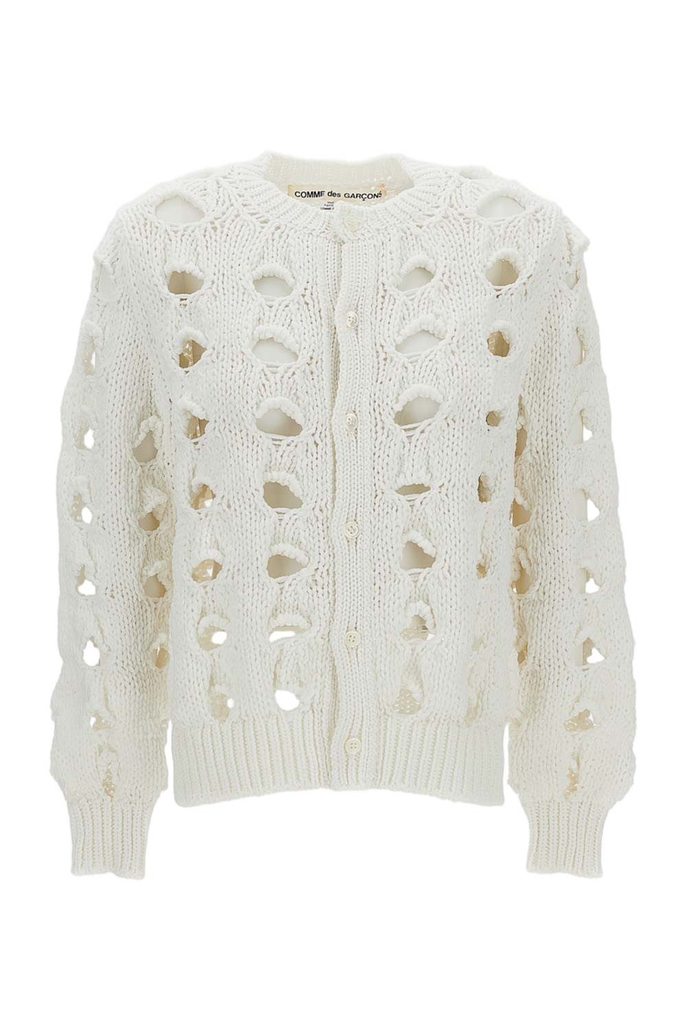 Cropped Openwork Cardigan
