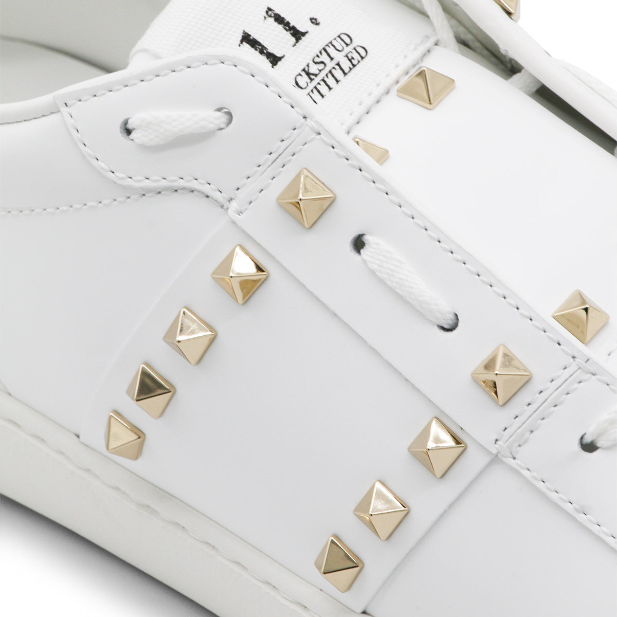 White Leather Low-Top Sneakers