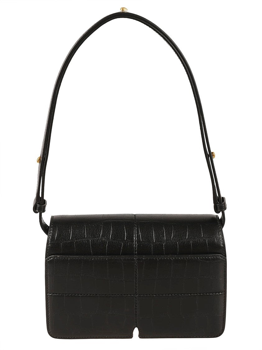 Textured Lamb Suede Shoulder Bag