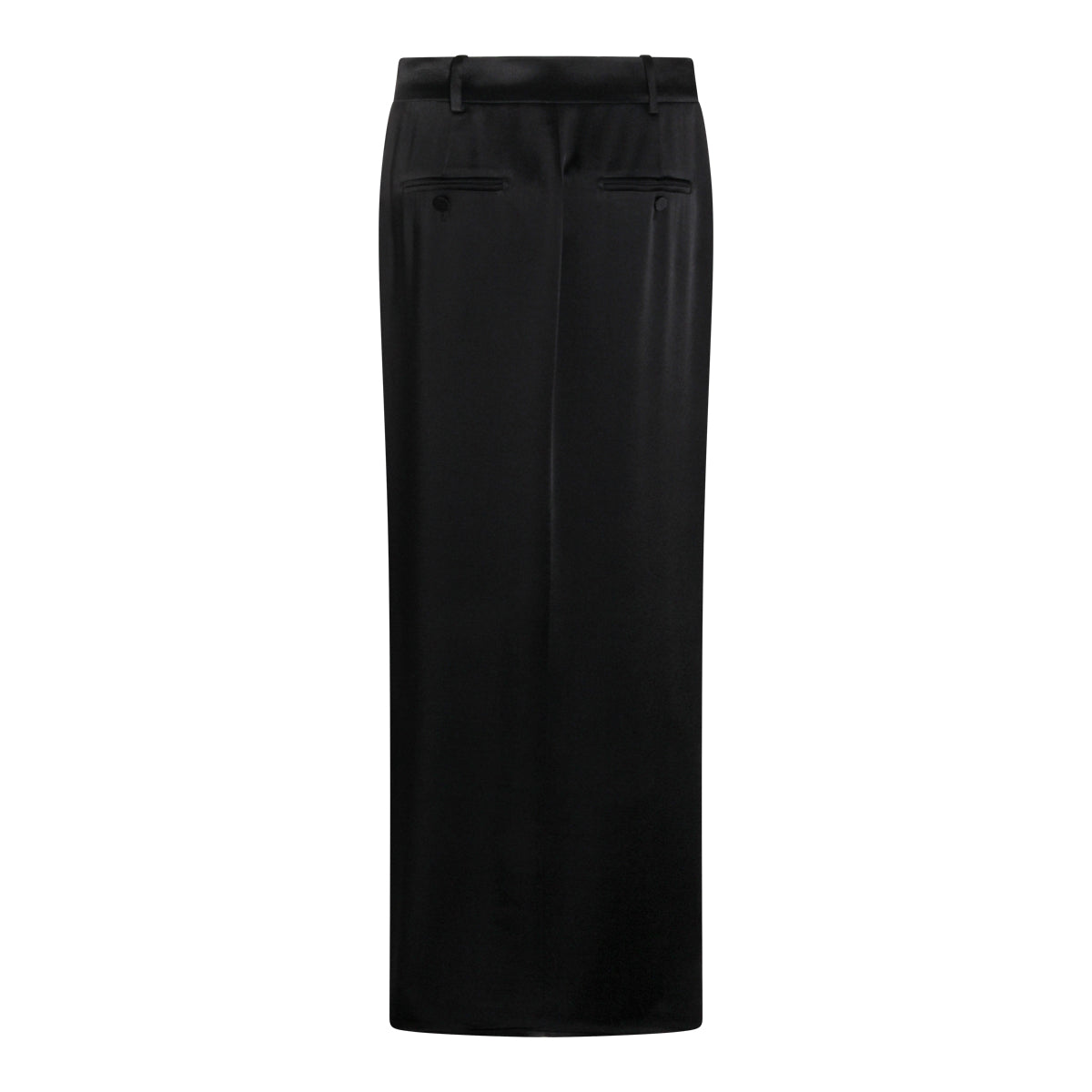 Long Black Skirt with Front Slit