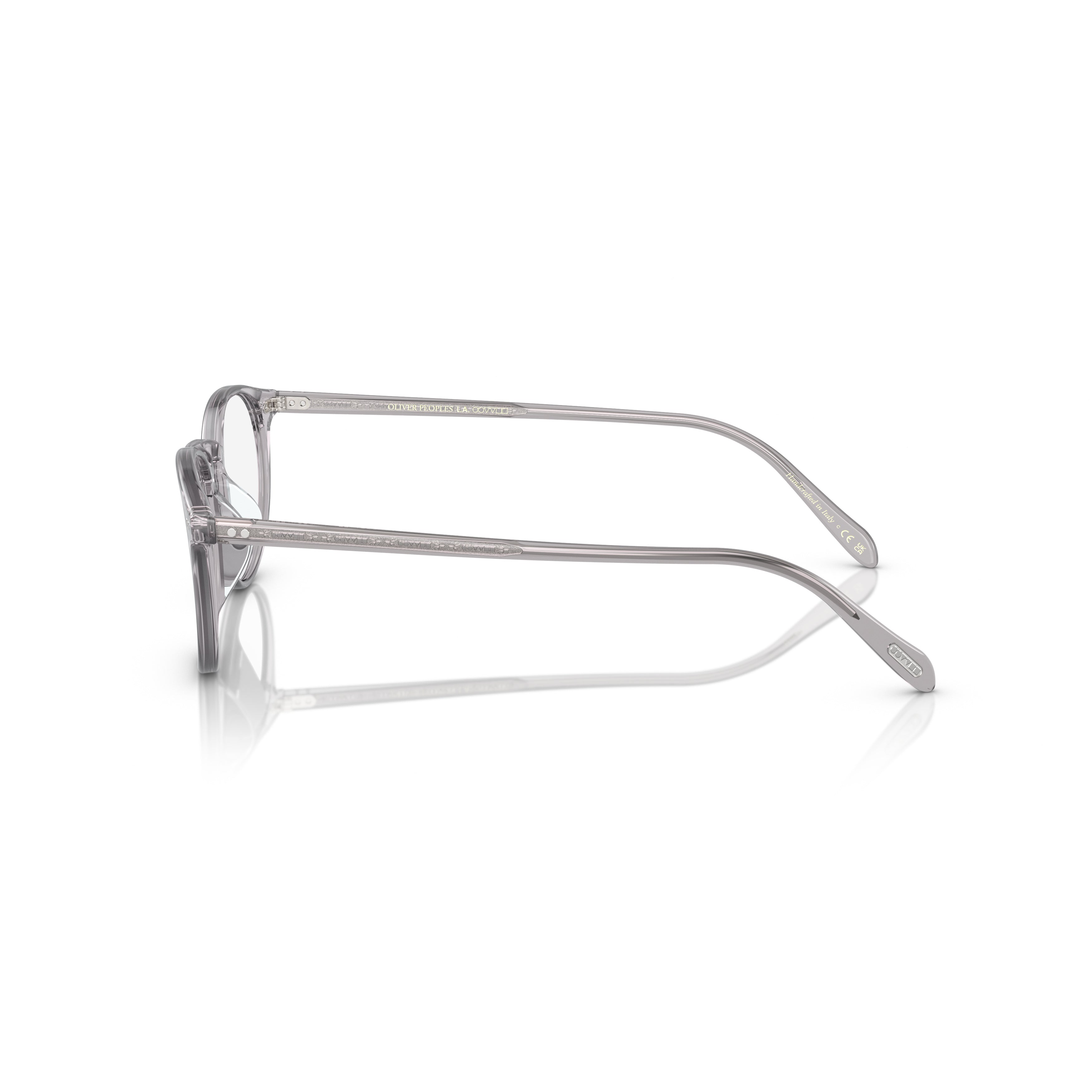 0ov5004 Translucent Acetate Rounded Eyeglasses with Keyhole Bridge
