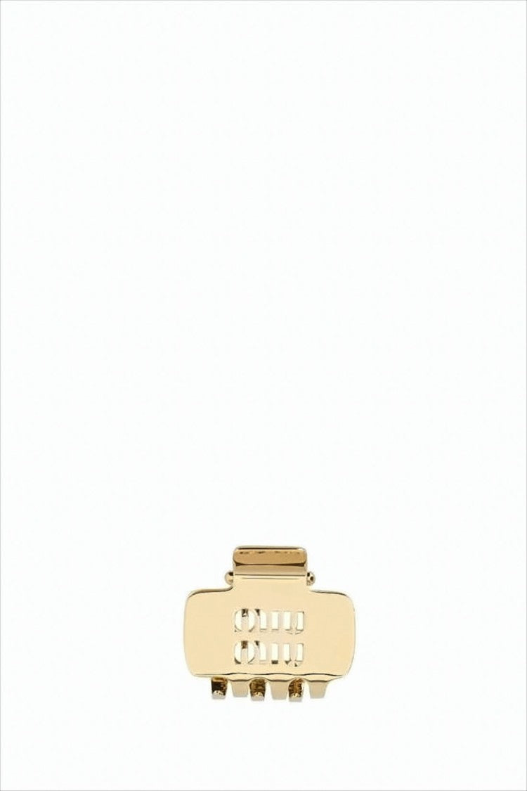 Rectangular Polished Brass Hair Clip